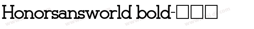 Honorsansworld bold字体转换